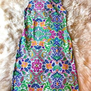 Sunsets & Sweet Tea Dress Bright Flower Print Size S